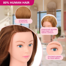 YODIDI mannequin head during a styling session demonstrating versatile techniques