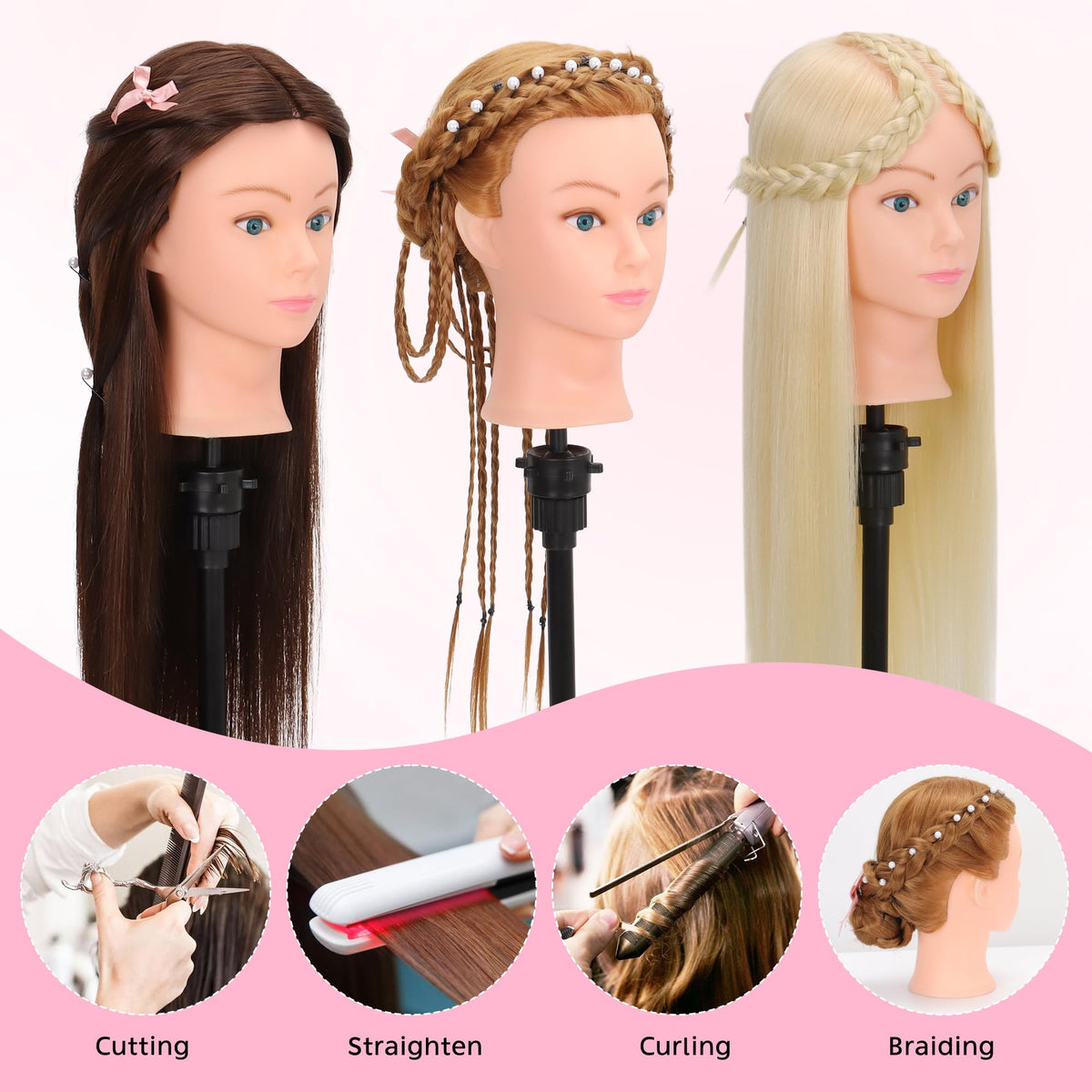 YODIDI mannequin head box featuring tools pack for training setup