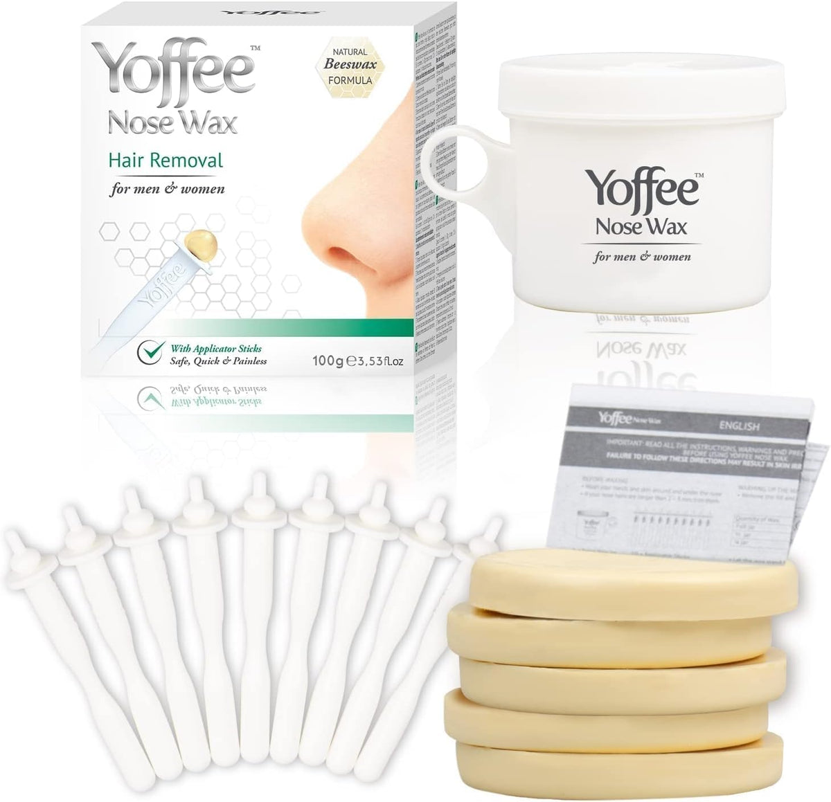 Yoffee ear hair removal with nose wax kit for versatile grooming