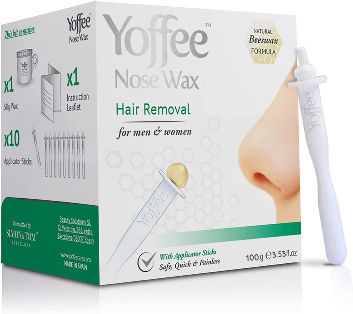 Yoffee Original Nose Wax Kit box, ready for at-home grooming