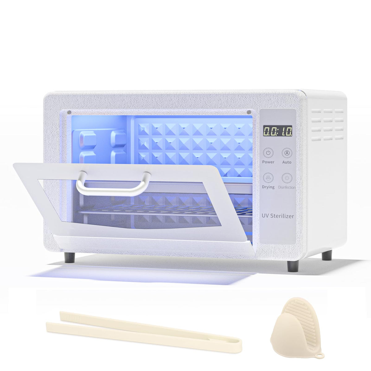 Yofuly 10L sterilizer front view, compact professional tool cleaner for salons