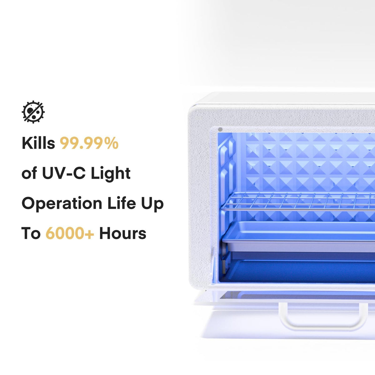 Yofuly 10L sterilizer inner wall highlights easy cleaning and durability