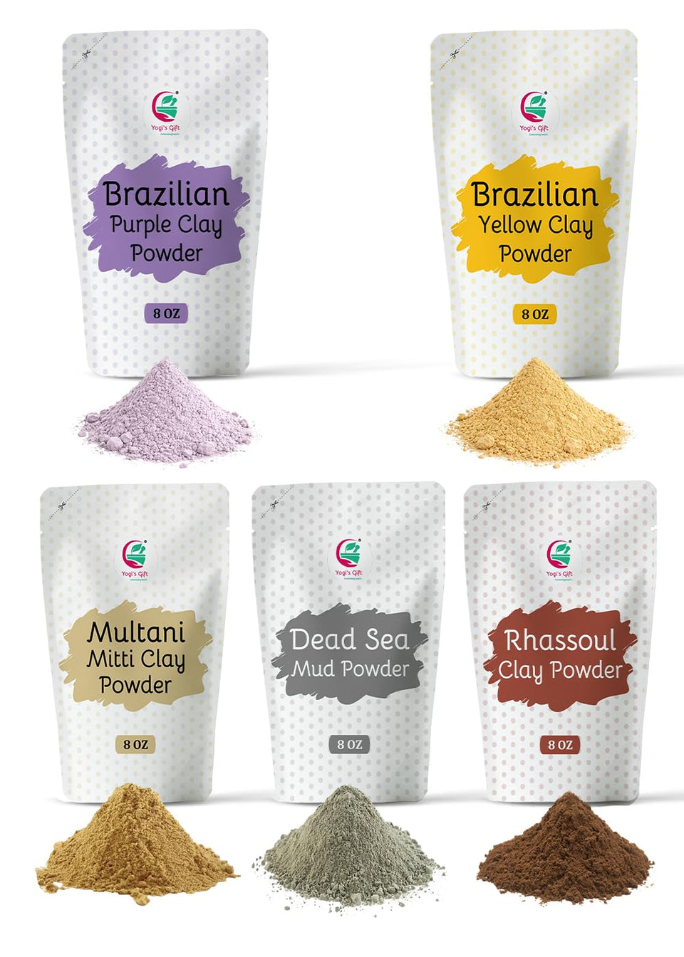 Yogi’s Gift Multani Mitti clay powder for DIY masks and gentle pore cleansing.