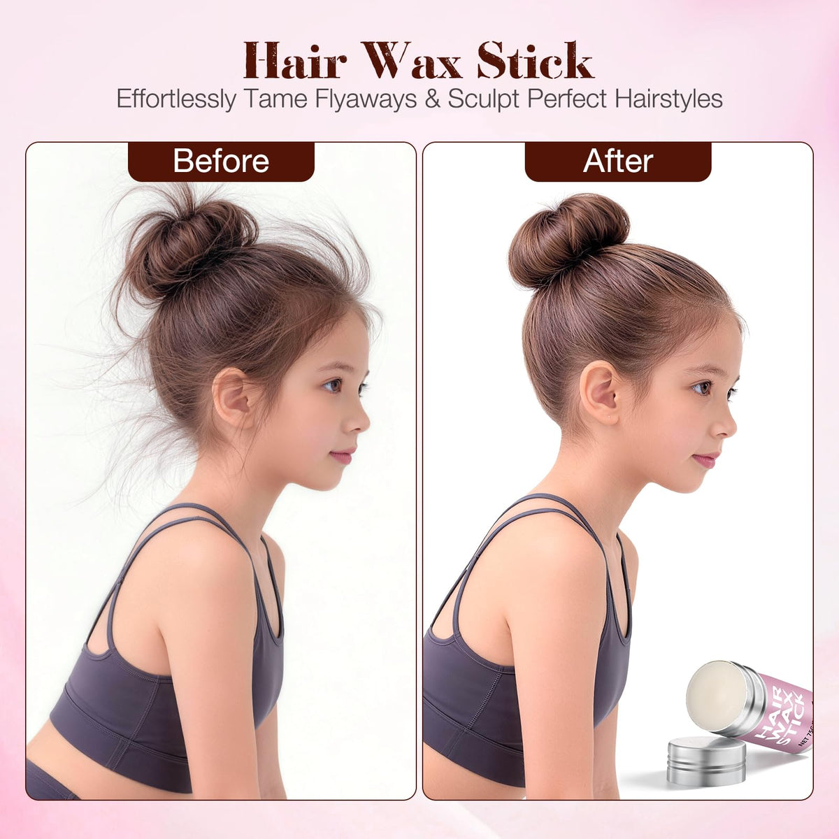 Yogode U-pins secure buns with gentle grip for smooth styling.