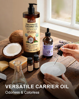 Yoken coconut oil used as a carrier for essential oil dilution and blends.