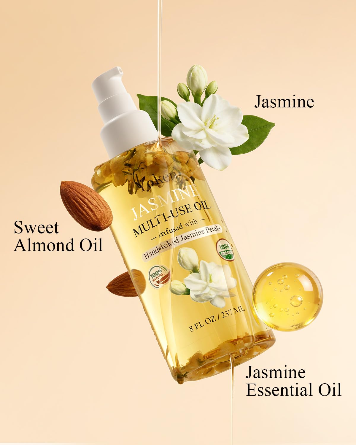 YOKEN Jasmine petals close-up highlighting natural fragrance and soothing hydration