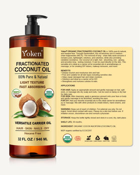 Yoken Unscented Coconut Oil texture ideal for sensitive skin care routines.
