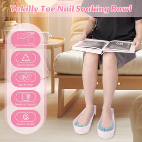 Yokilly toe nail soaking bowl compact size fits most feet.