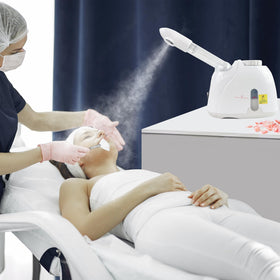 YOKYAK facial mist steamer nozzle closeup showing precise steam delivery.