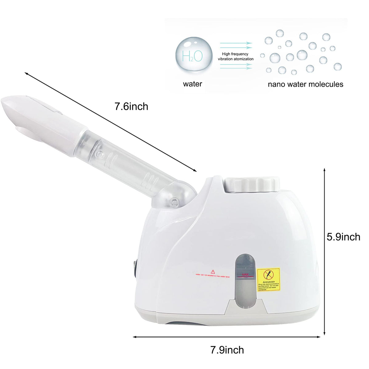 YOKYAK facial mist steamer warm mist diffusion for deeper pore cleansing at home.