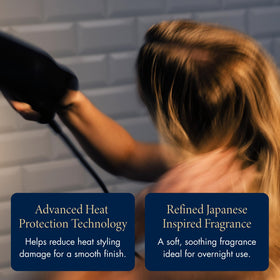 YOLU Hair Oil Frizz Control application steps image guides smooth styling prep with even coverage