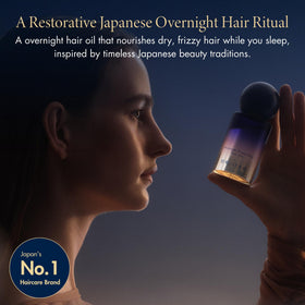 YOLU Hair Oil Frizz Control bottle closeup highlights lightweight non-greasy hydration