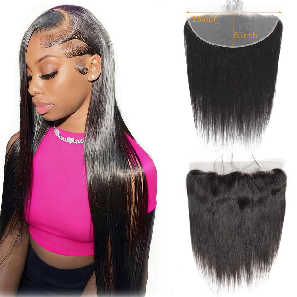 YOMIO 13x6 lace frontal 12-inch straight hair for seamless parting and natural look.