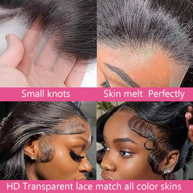 YOMIO 150% density straight frontal for natural fullness.