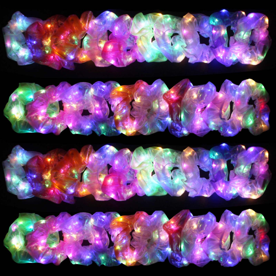 Yomwig LED scrunchies headband with lights for eye-catching glow