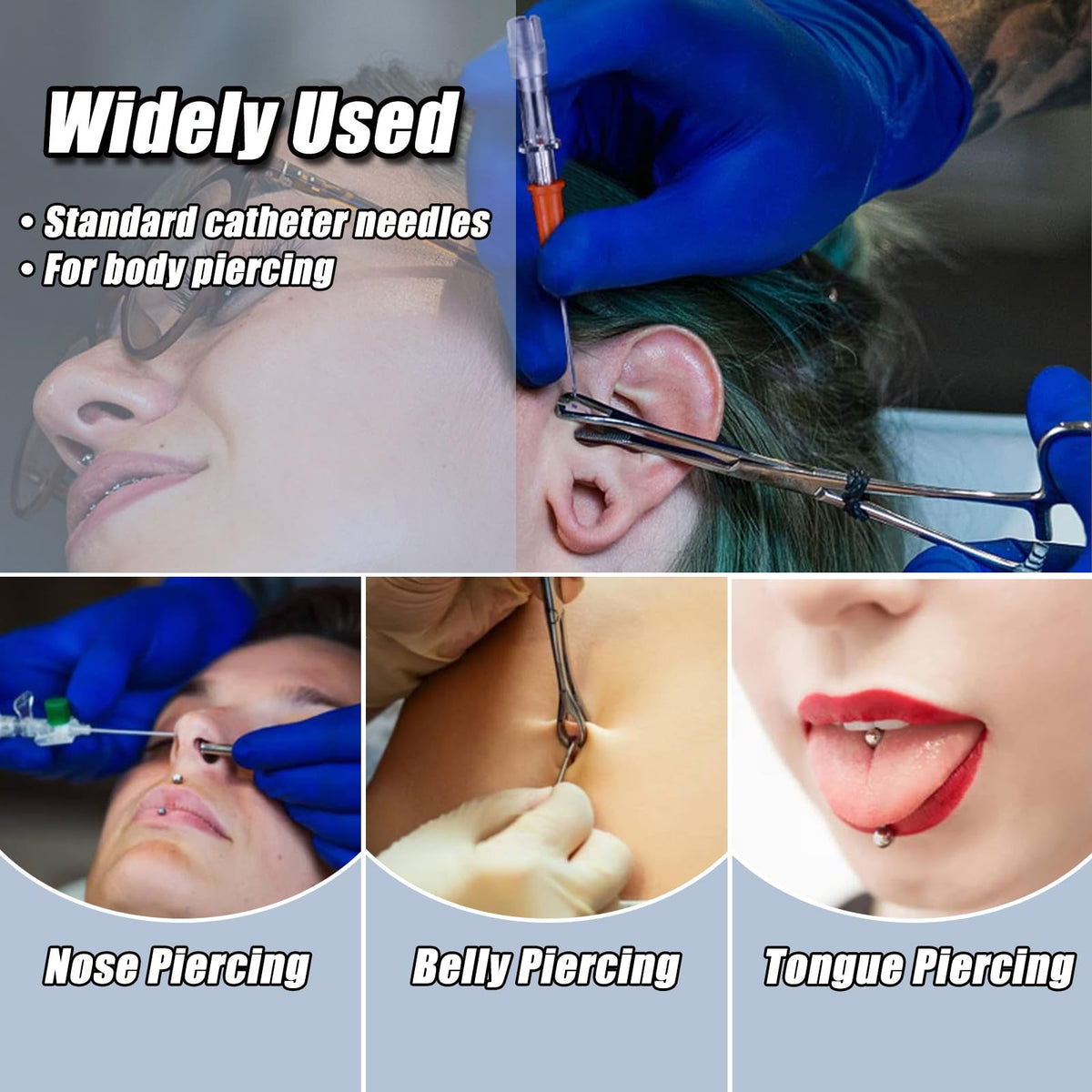 YONGDA 18G hollow piercing needle ideal for noses and ears with stainless steel