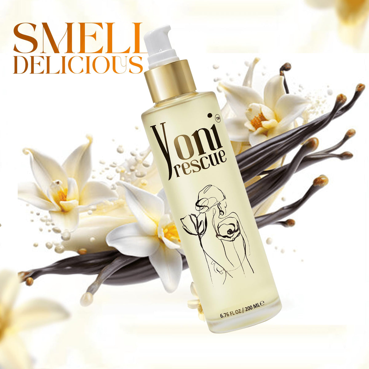 Yoni Rescue body oil blend of apricot, jojoba, and avocado supports hydration