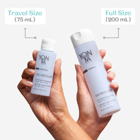 Yonka Eau Micellaire bottle label highlights paraben-free formula.