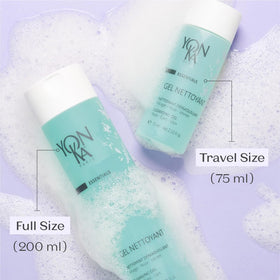 Yon-Ka Gel Cleanser foam closeup showing soft lather cleans pores