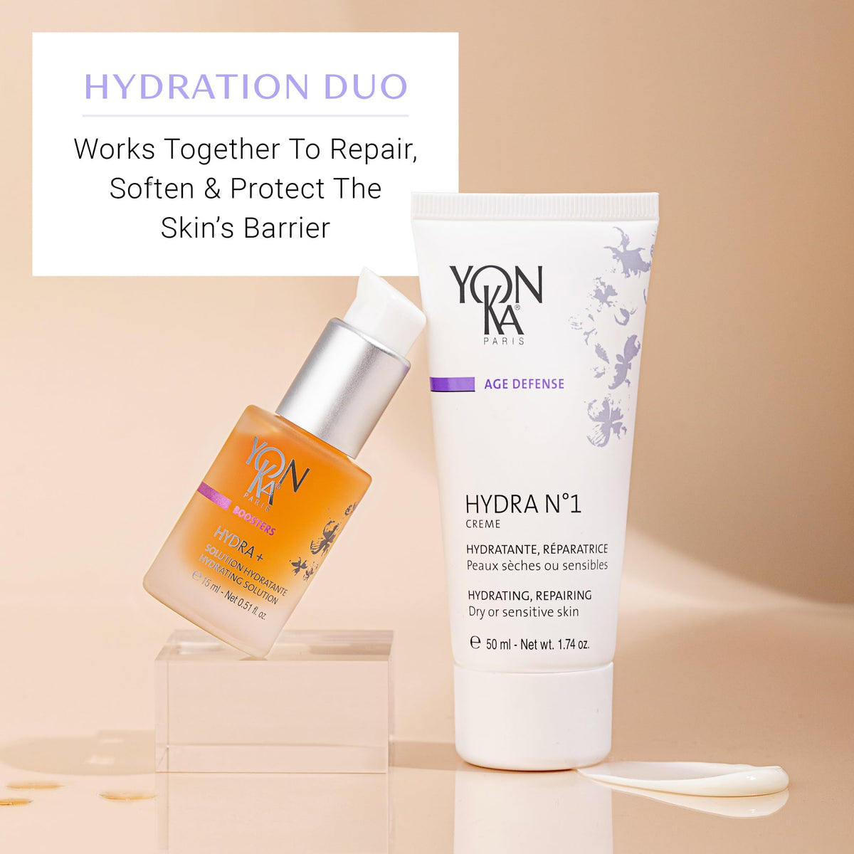 Yonka Hydra No.1 Crème hazelnut oil detail indicating silky texture and comfort.