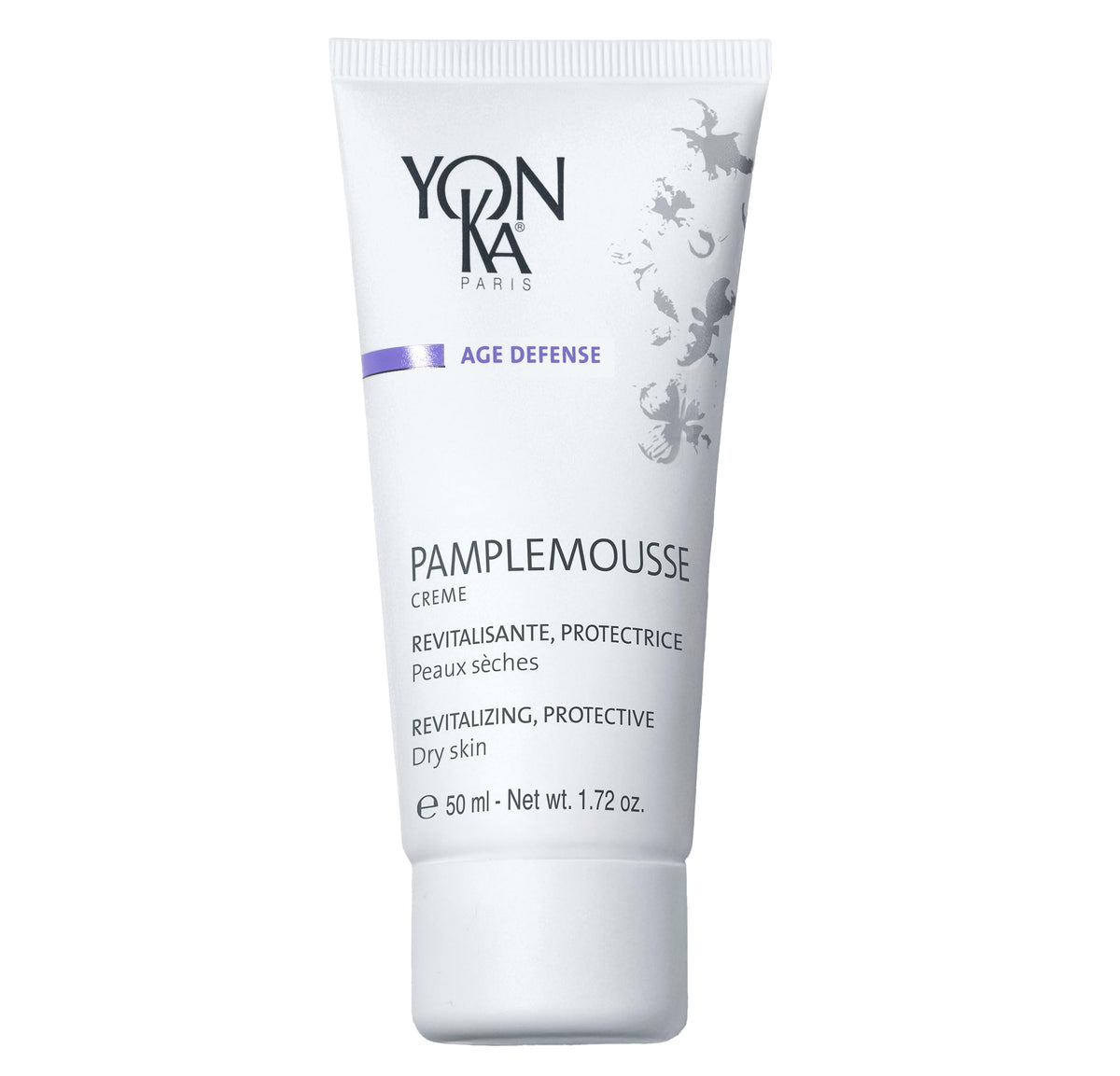 Yon-Ka Pamplemousse PS cream jar closeup showing nourished dry skin texture