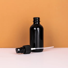 Lightweight, travel-ready bottle fits in cosmetic bags.