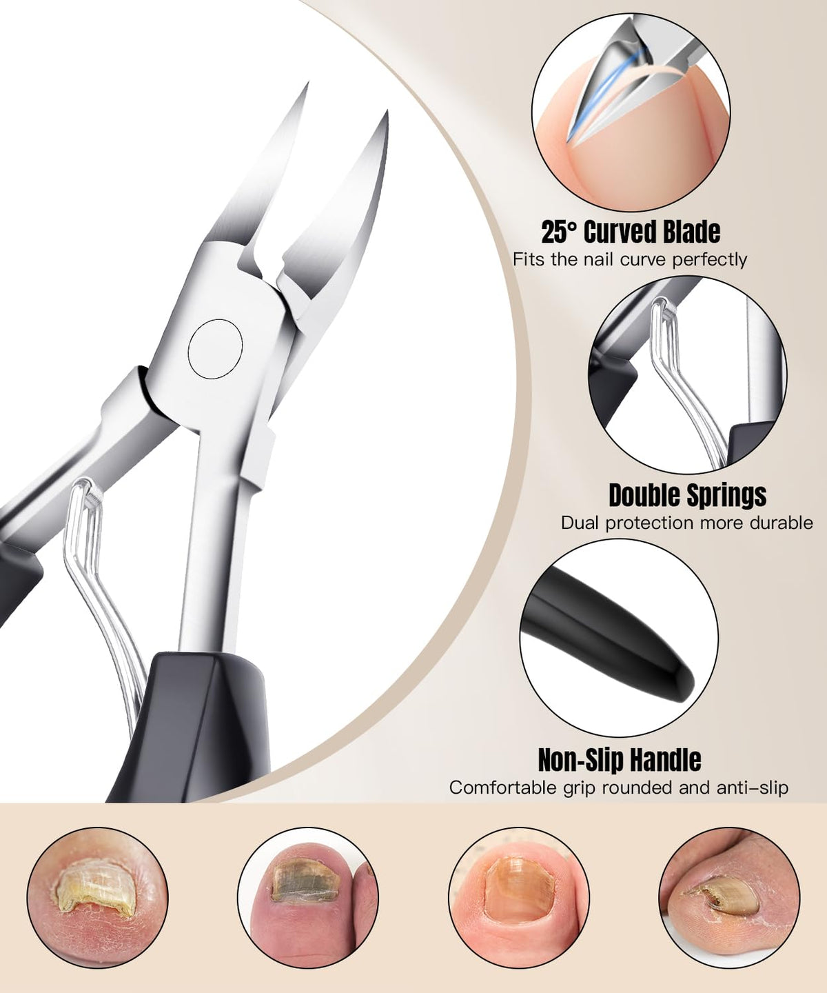 yooglow ingrown nail tools case keeps all pieces organized