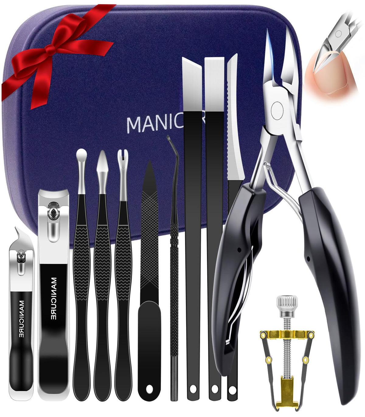 yooglow toenail clippers with precision blade for smooth at-home trims