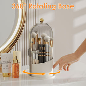 YOOLENS three-section design stores short and tall brushes for easy access.