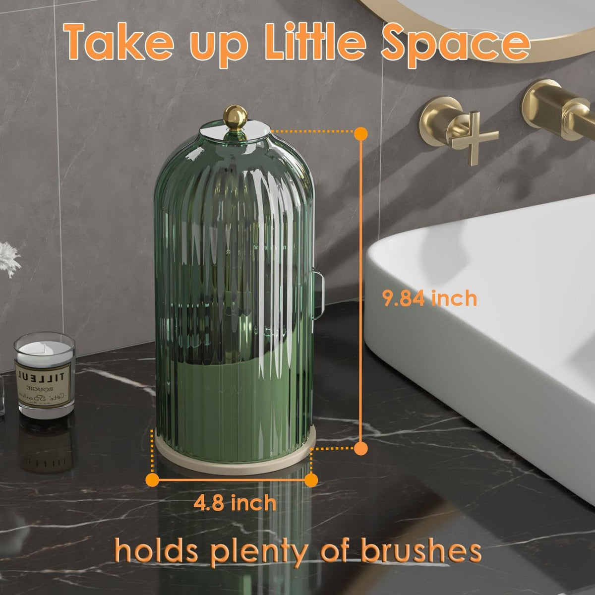 YOOLENS green beige finish complements vanity decor