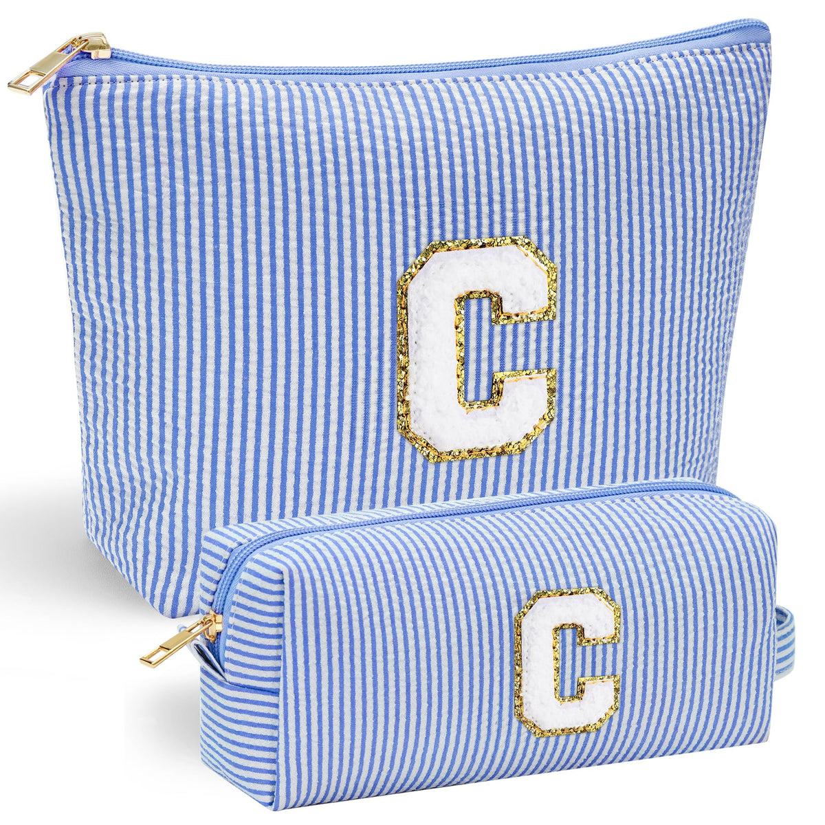 YOOLIFE cute makeup bag with front letter stitch for personalized style and easy access