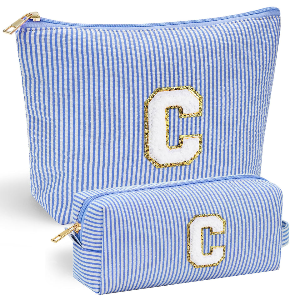 YOOLIFE cute makeup bag with front letter stitch for personalized style and easy access