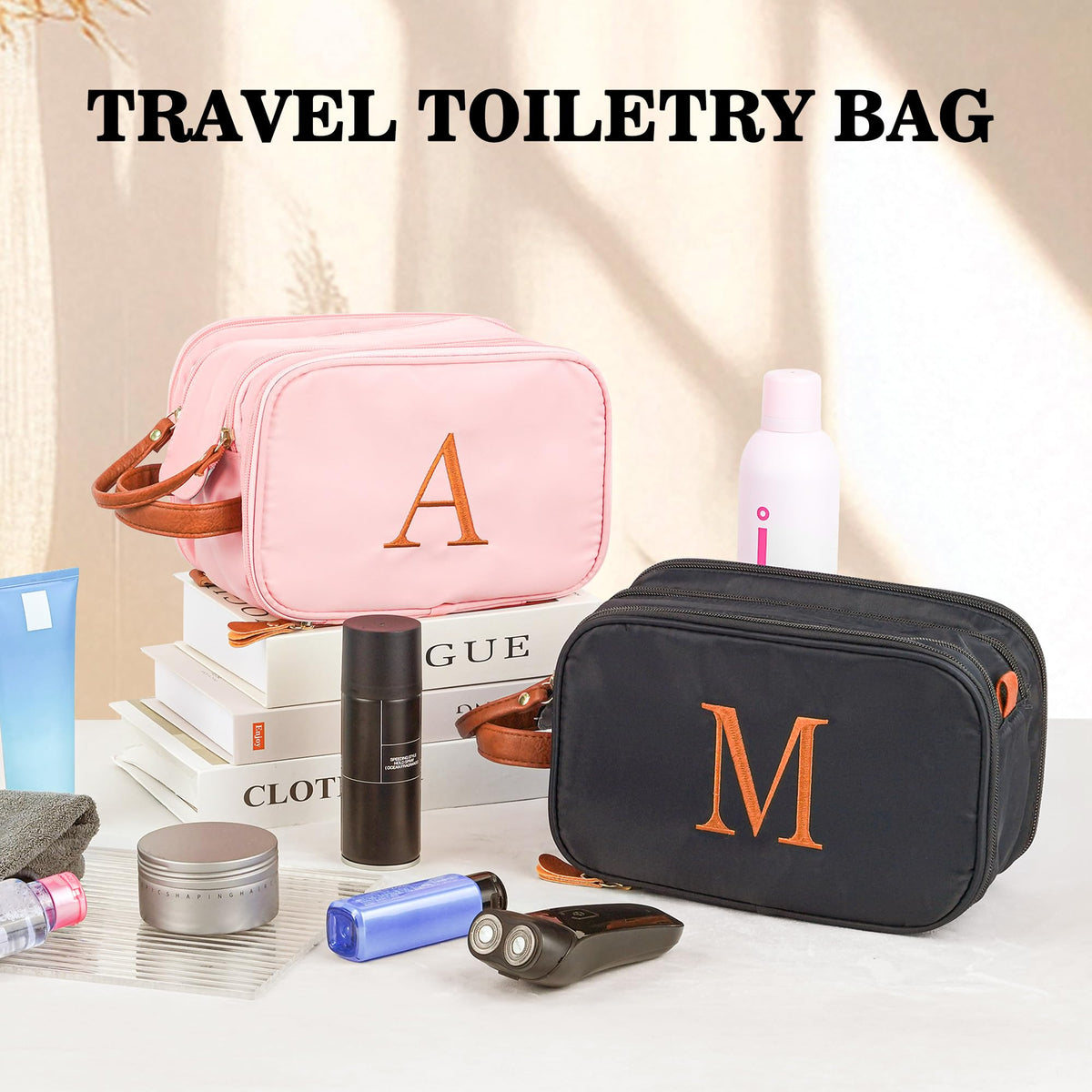 YOOLIFE gift-ready initials bag for any traveler, ideal for birthdays.