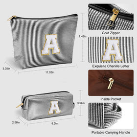YOOLIFE Initial Makeup Bag color options match personal style.