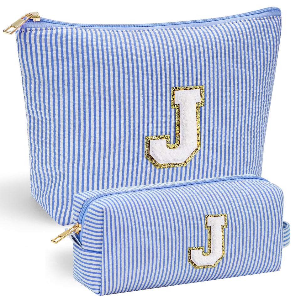 YOOLIFE makeup bag with chenille front letter for personalized daily styling