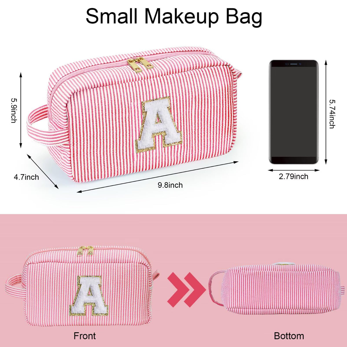 YOOLIFE blue makeup bag option complements casual outfits while keeping essentials organized.