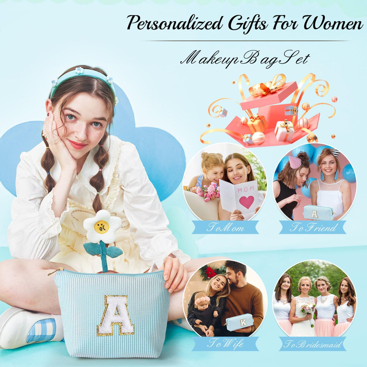 Durable material and easy care YOOLIFE makeup bag suitable for hand-wash