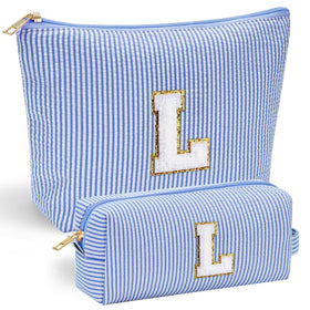 YOOLIFE makeup bag front chenille letter design offers personalized charm.