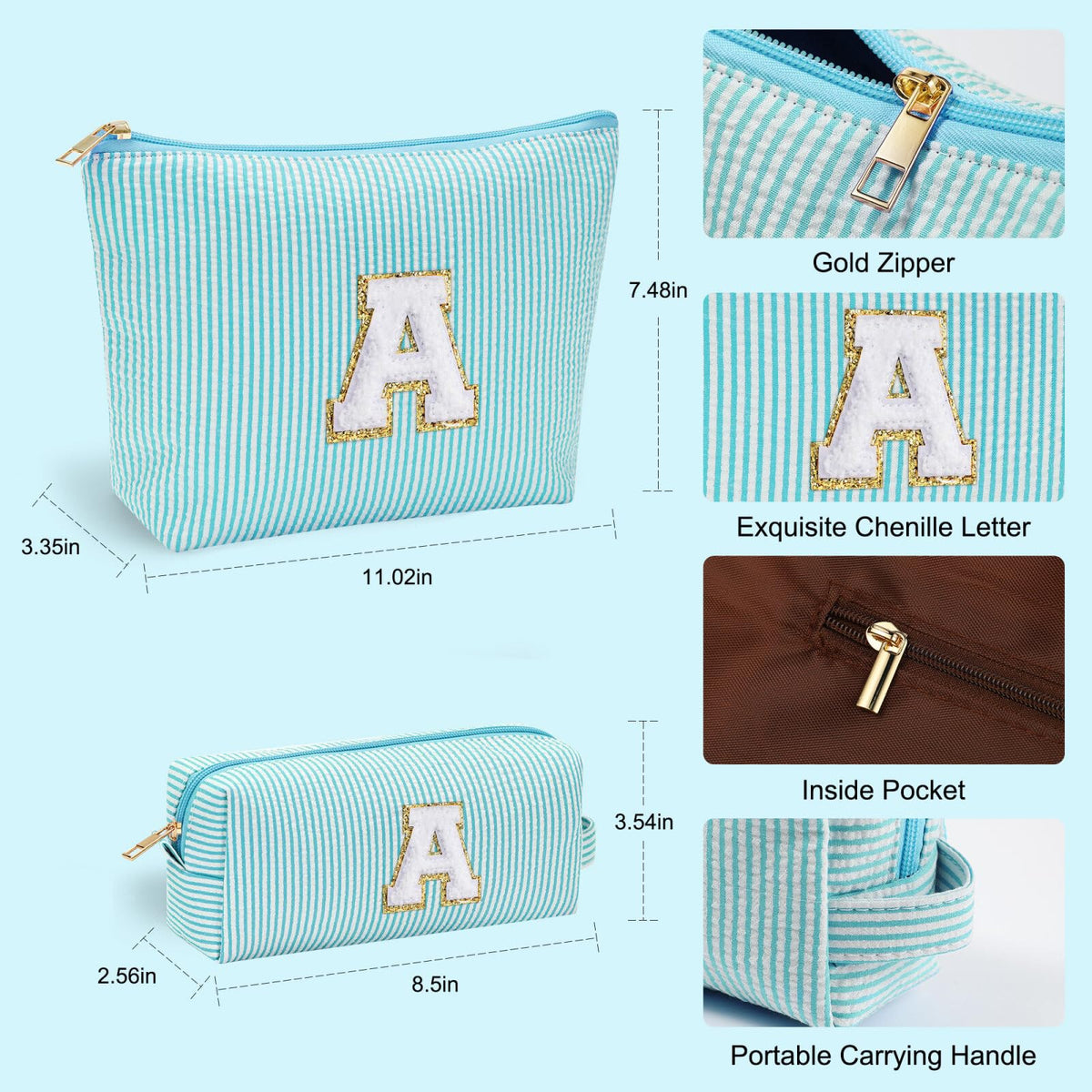 YOOLIFE makeup pouch large detailed view highlighting roomy interior for brushes