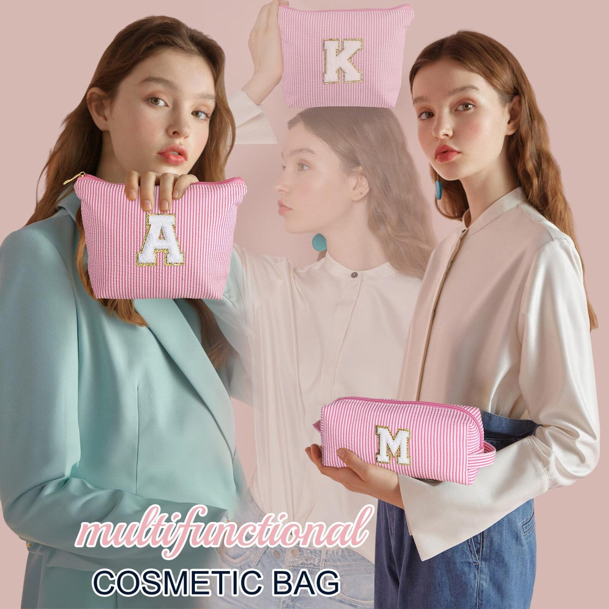 YOOLIFE personalized makeup bag color options display your unique vibe