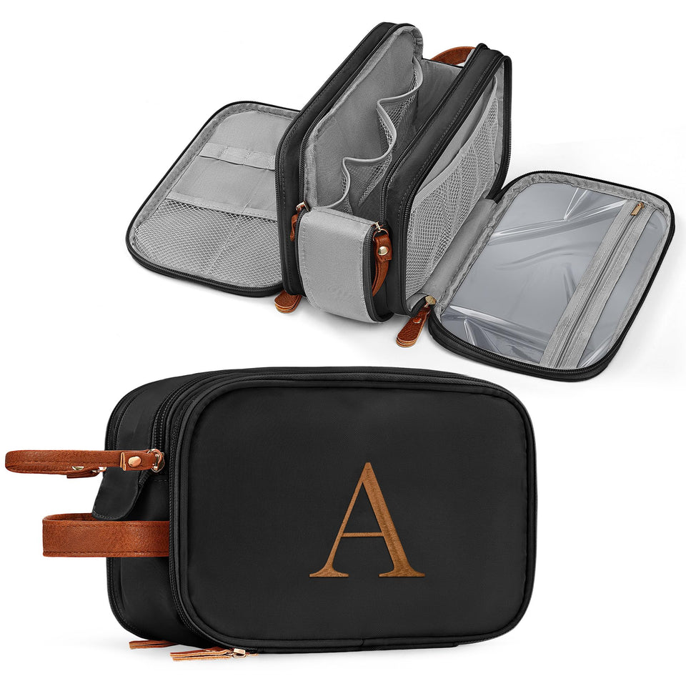 YOOLIFE travel toiletry bag front view highlighting spacious capacity for essentials and cosmetics