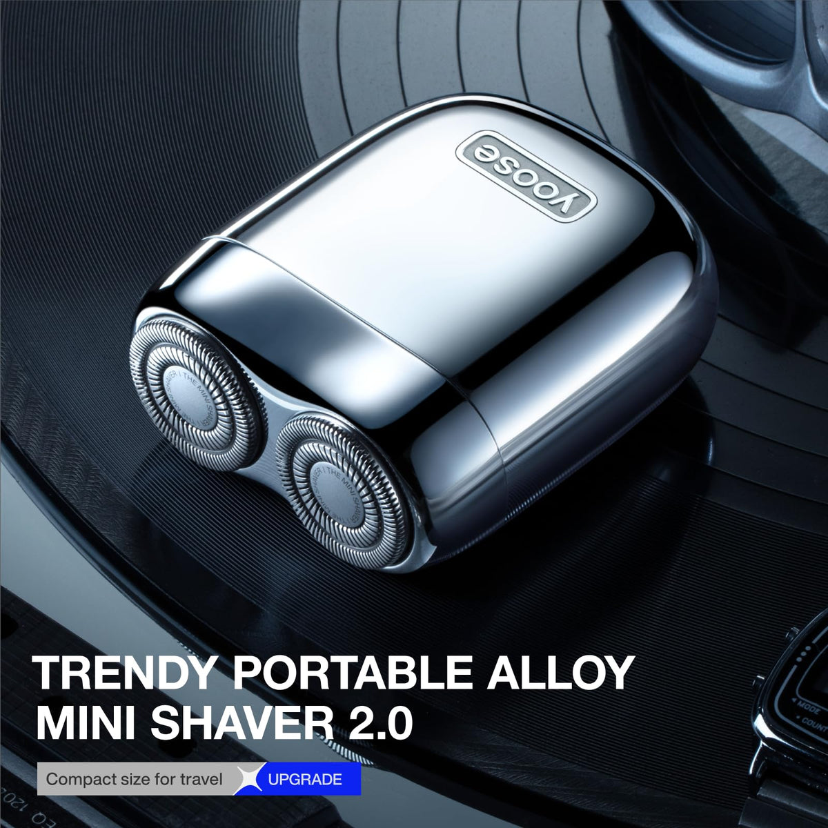Yoose Alloy Mini Shaver shows premium metal texture and design