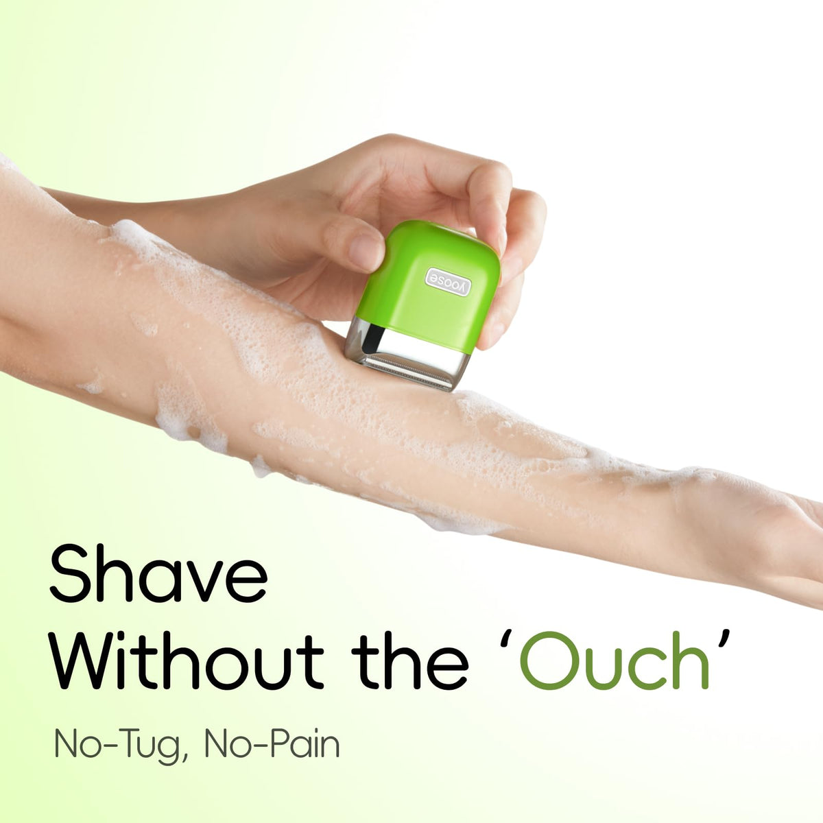 Yoose women face-trimmer close-up highlights attachment versatility for gentle facial shaping