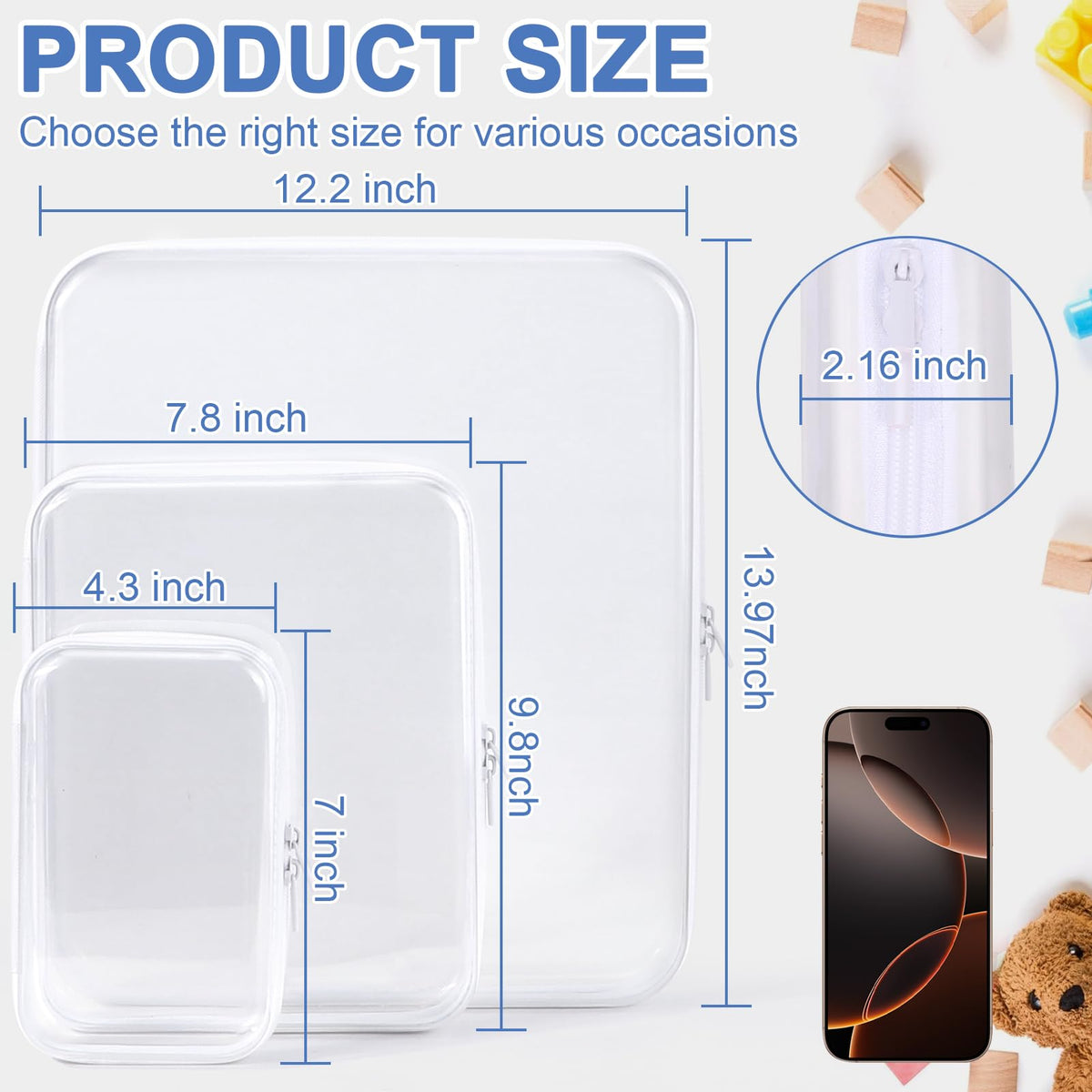 YOPCDJ clear hard shell case side view showing portable organization