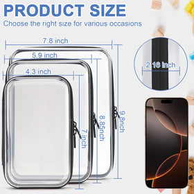 YOPCDJ clear zipper pouches waterproof offer quick visibility and spill protection