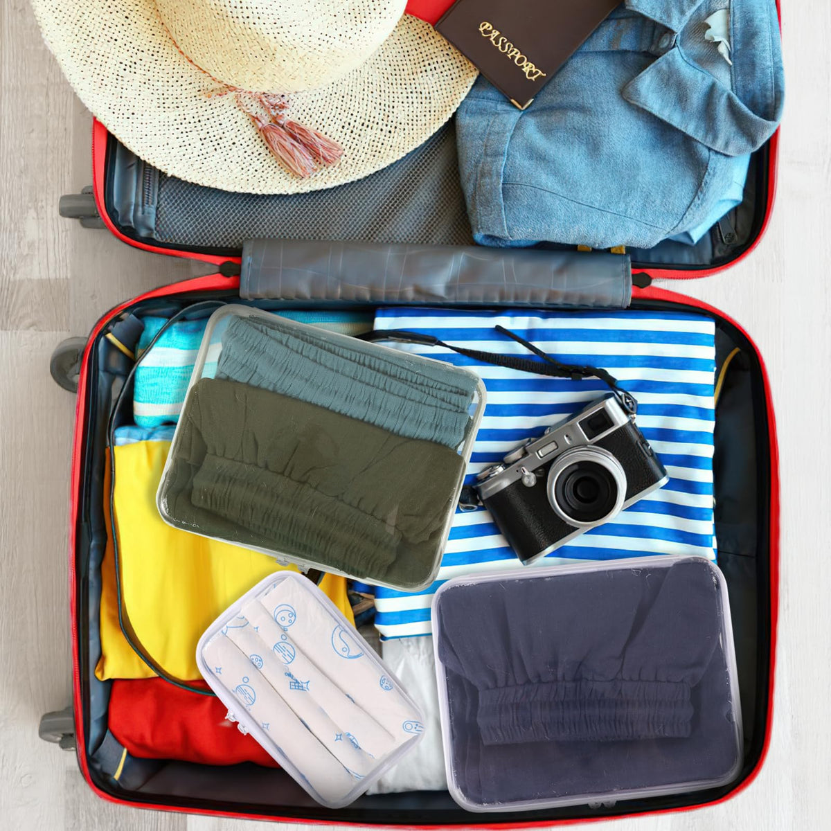 YOPCDJ office storage pouch helps keep small supplies visible and easy to grab.