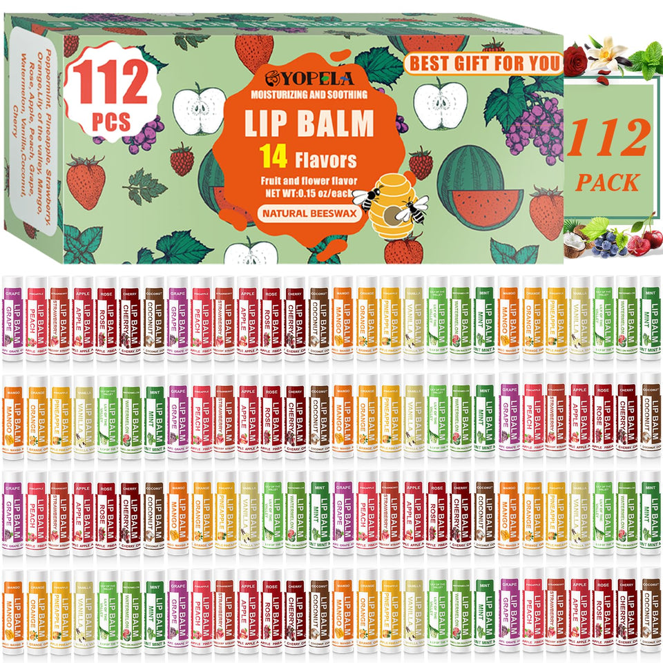 Yopela lip balm bulk pack with flavor variety for gifting