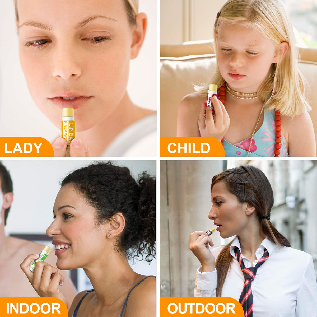 Yopela mango flavor lip balm close-up, tropical fragrance and smooth application.