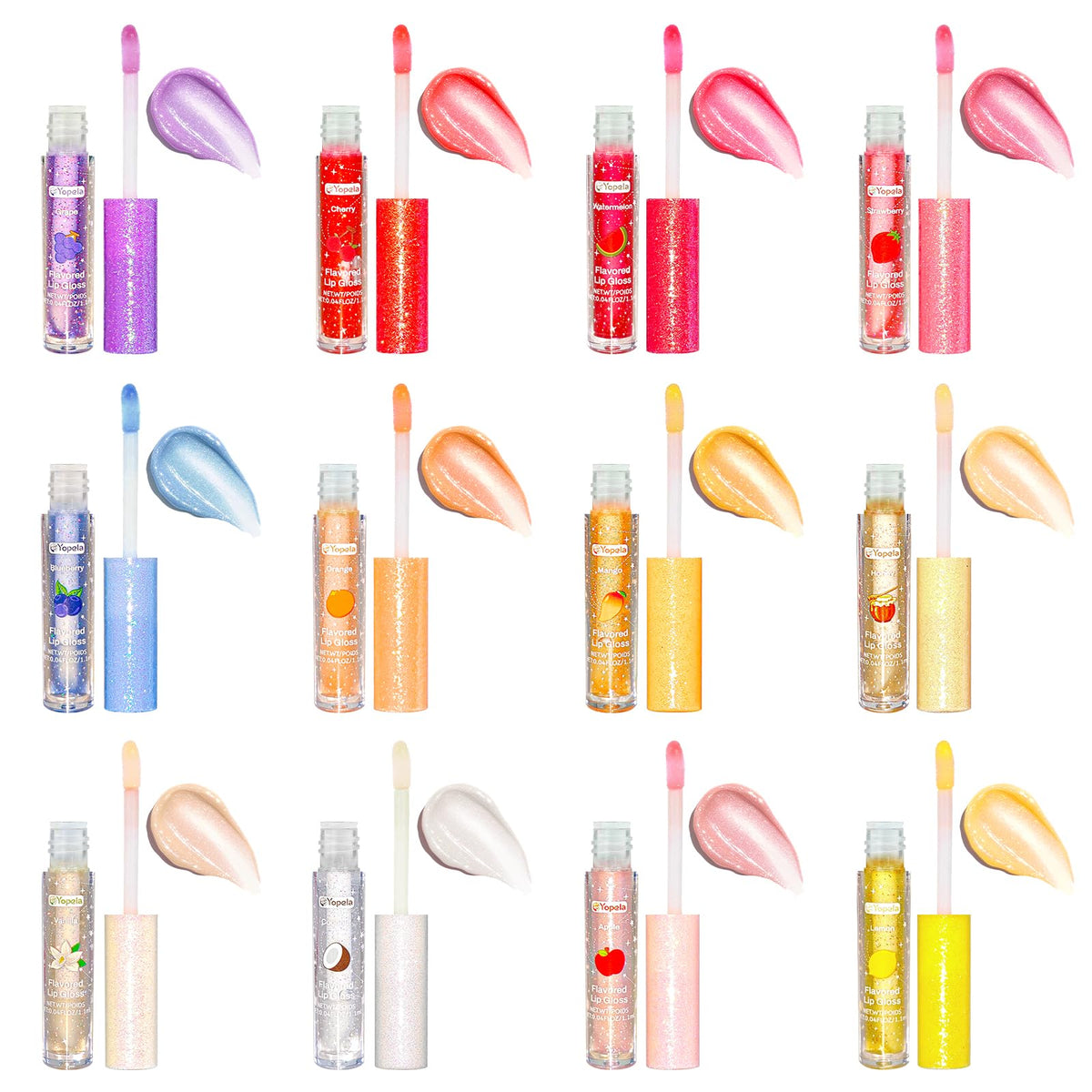 Yopela glitter lip gloss with bright shimmer for party looks