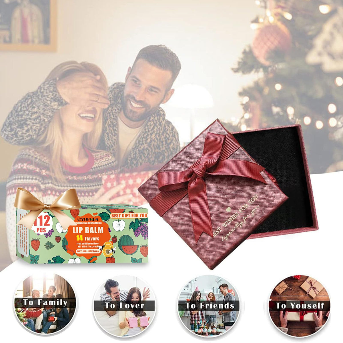 Yopela Valentine gift-pack lip balm presentation for gifting
